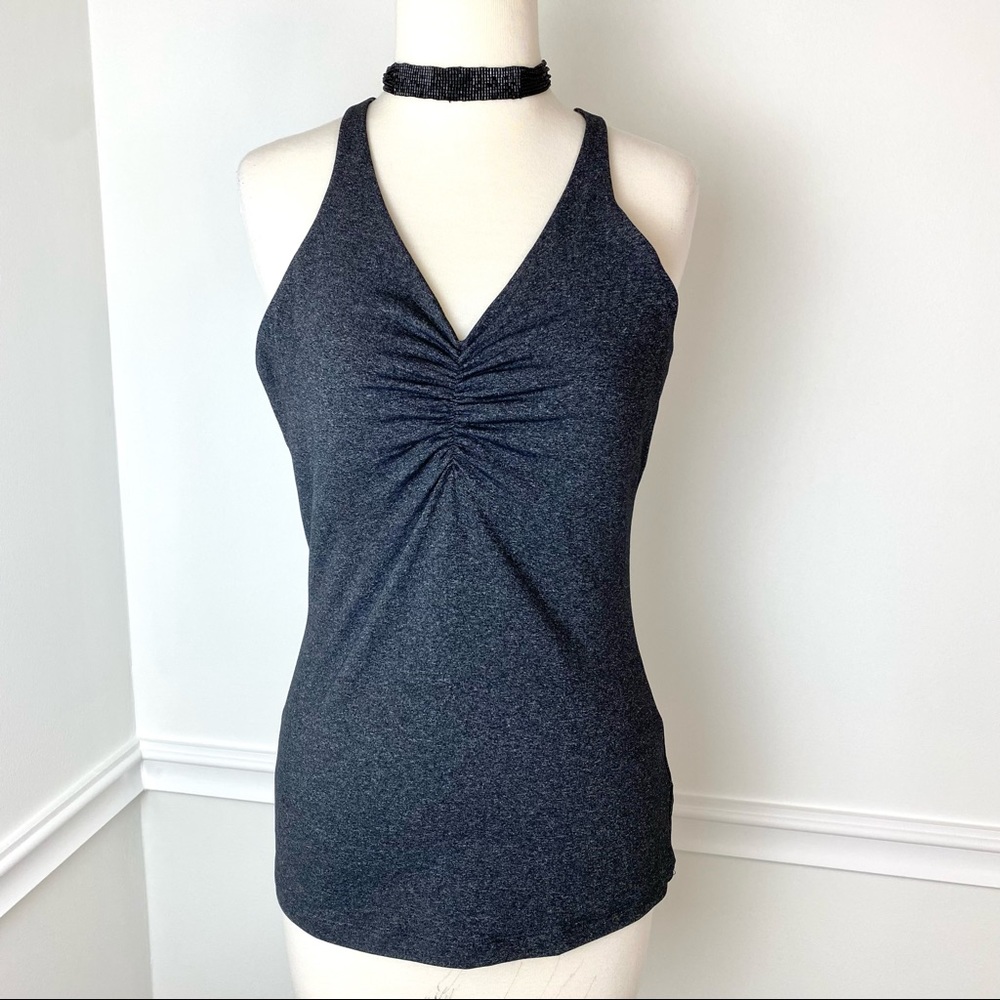 New PrAna Sabin Chakara Bra Top Yoga L NWOT Gray - Picture 1 of 5